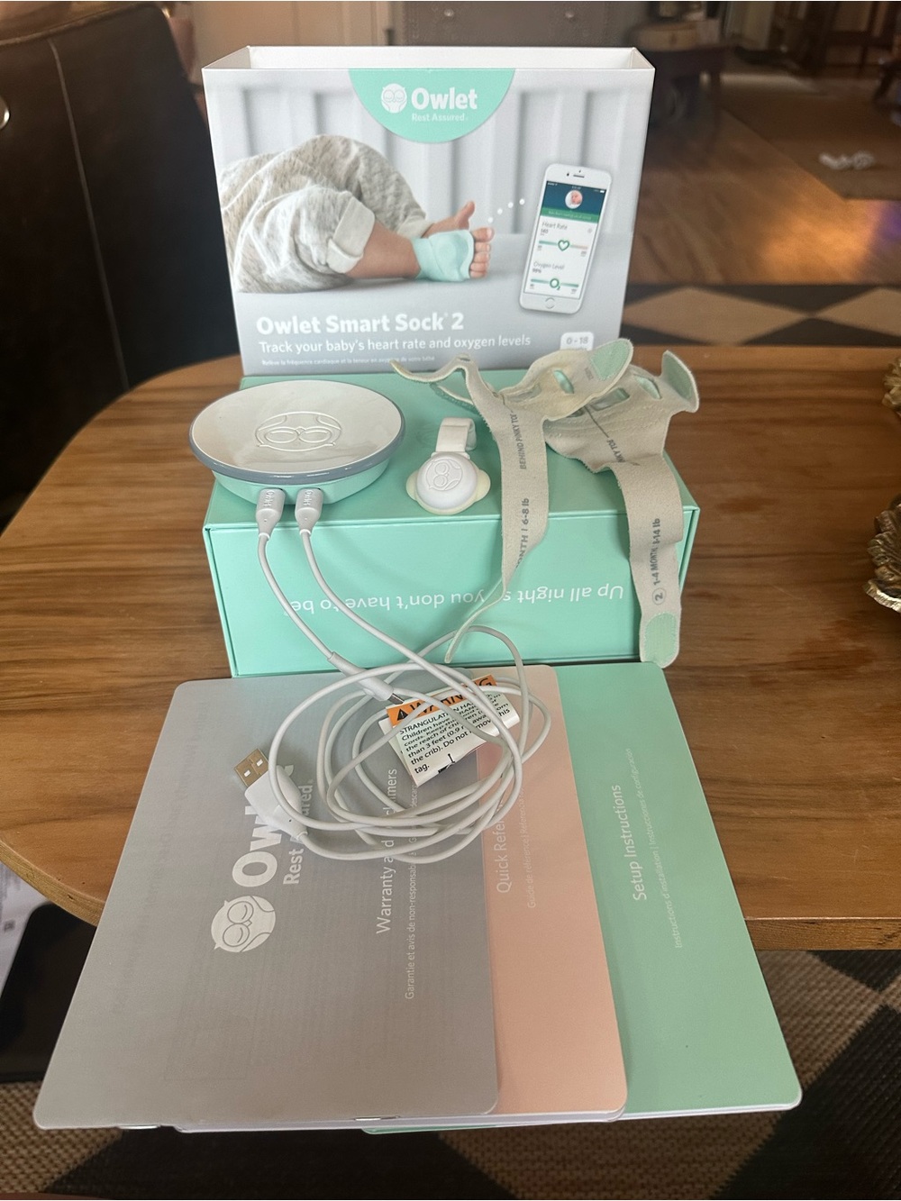 Owlet Smart Sock 2 Baby Monitor in Mint Green